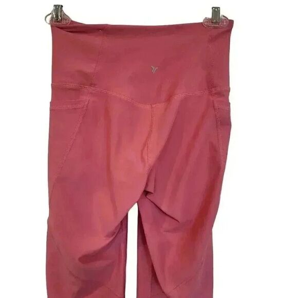 Old Navy Women's Rose Pink Poly/Spandex High Rise Leggings w Pockets - Picture 6 of 10
